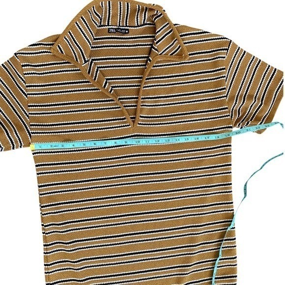 Zara Retro Stripe Relaxed‎ Midi Dress - S - Picture 12 of 15